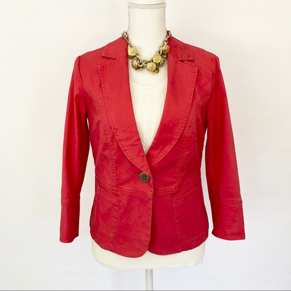 CAbi Jackets & Blazers - CAbi Toss On Geranium Poppy Blazer #878, Size 4